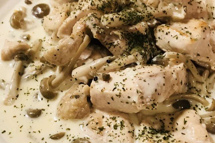 鶏肉のサッと炒め 生クリームソース レシピ 作り方 By Bistromiti クックパッド