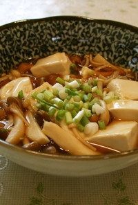 豆腐ときのこの炒め煮（健康食）