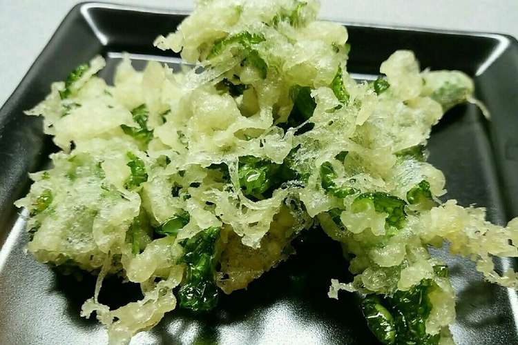 菜の花の天ぷら レシピ 作り方 By 花おと クックパッド 簡単おいしいみんなのレシピが373万品
