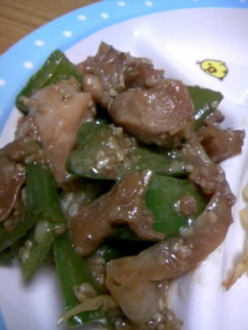 鍋ひとつで♪とり肉とピーマンの中華風煮