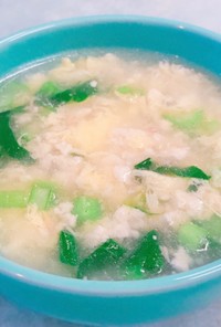豆腐そぼろとツナ缶とのフワフワ卵スープ