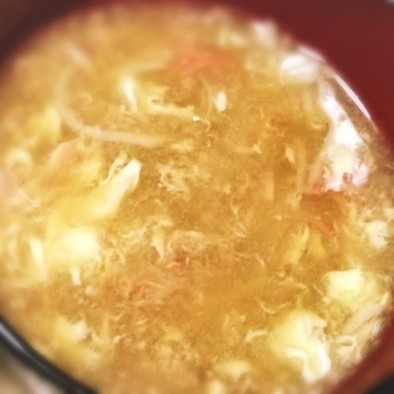 超簡単カニカマ卵スープの写真