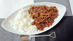 麺つゆ★フライパンで簡単和風きのこカレー