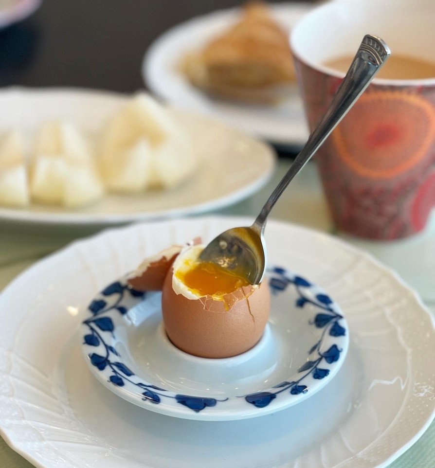 簡単朝ごはん☆ハムゆで卵パンの画像