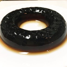 甘すぎ黒豆で、ドリップ・コーヒー寒天