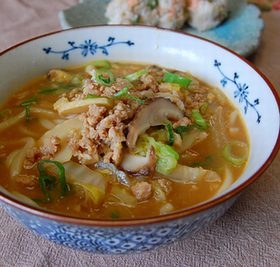 野菜たっぷり*ピリ辛うどん