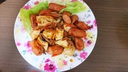 むね肉と野菜の時短炒め。の写真
