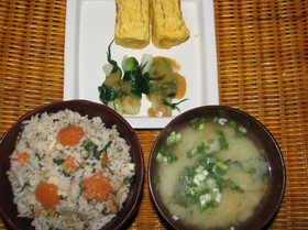 『筍ご飯』の朝ごはん