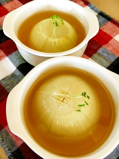 レンジ★丸ごと玉ねぎスープの写真