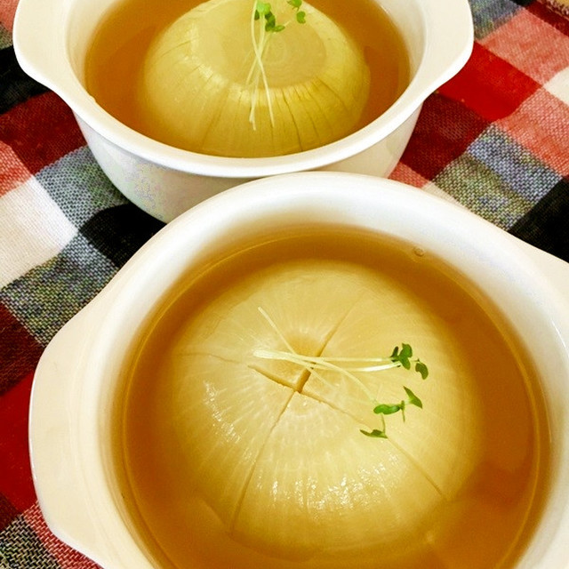 レンジ☆丸ごと玉ねぎスープ レシピ・作り方 By ☆あっつぁん☆ 【クックパッド】 簡単おいしいみんなのレシピが363万品