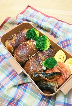 肉巻きおにぎりお弁当