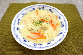 ヘルシー鶏だんご豆乳シチュー
