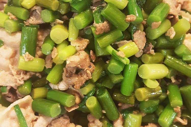 마늘쫑マヌルチョン にんにくの茎豚肉炒め レシピ 作り方 By Shuvalie03 クックパッド