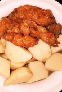 里芋と野菜天の煮物