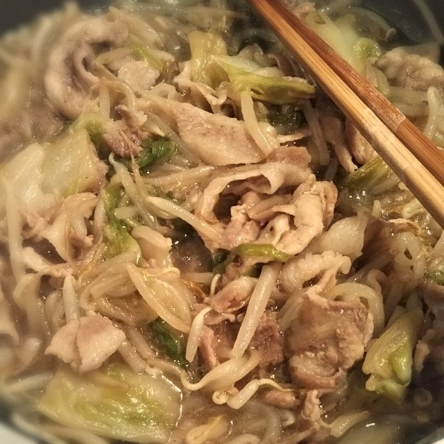 麺つゆ任せの白菜と豚肉のとろみあんの画像