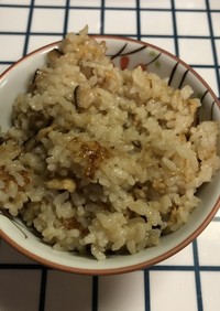 生姜の炊込みご飯(+干し椎茸.油揚げ)