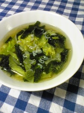 鶏手羽元肉をゆでた汁で☆中華スープ