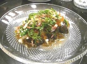 蒸しナスのポン酢ジュレかけ