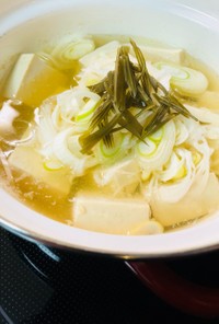 大根おろし汁で☆温かいお豆腐スープ
