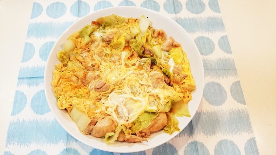 美味❗簡単‼️鶏ももと白菜の卵とじの画像