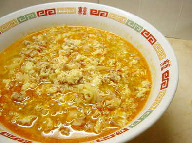タンメン(塩ラーメン)が坦々麺に変身の写真