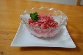 ***いちごの簡単シャーベット***