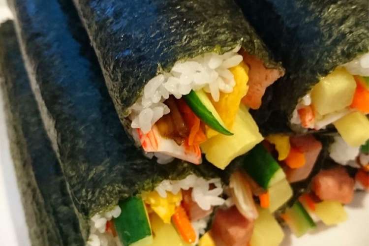 キンパ 恵方 巻き 火を使わない簡単のり巻き ツナマヨキンパ ささみカツ 2品弁当