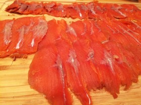 自家製スモークサーモン Lox