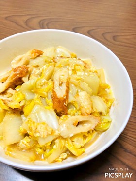 ♡ずぼら嫁の白菜と竹輪のトロっと卵炒め♡