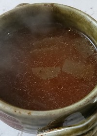 カボチャで味噌スープ