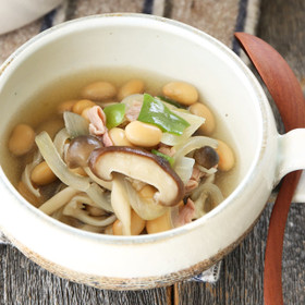 糖質制限★きのこと豆のスパイシースープ