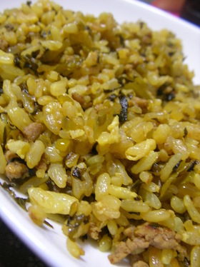 【男の料理】高菜のパラパラチャーハン