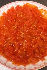 離乳食 生トマトでトマトソースベース作り