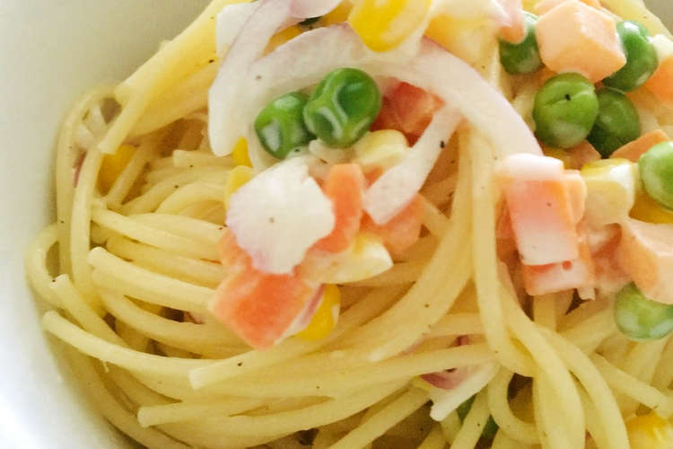 一番簡単なパスタ料理 スパゲティサラダ レシピ 作り方 By イオママン クックパッド