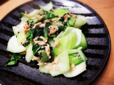 ☆超簡単チンゲン菜とツナのごま油炒め☆の写真