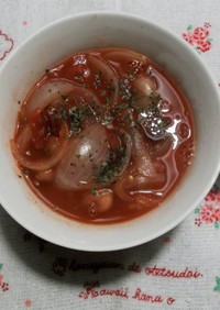 ミックスビ−ンズのトマトスープ