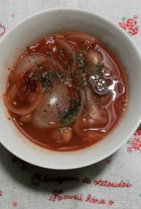 ミックスビ−ンズのトマトスープ