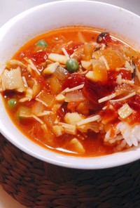 白身魚のラタトゥイユ風スープ