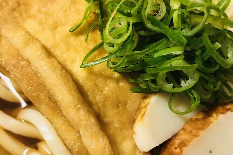 シンプル めんつゆでつくるキツネうどん レシピ 作り方 By Bistromiti クックパッド