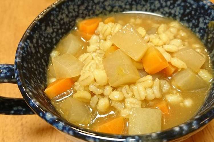 カレールー1個 もち麦野菜スープ レシピ 作り方 By ズボラのミクぽん クックパッド