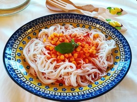 2分でソース完成!野菜の健康パスタ♪