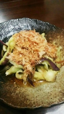 簡単トロ旨、茄子のレンチンだし浸し。