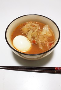 味噌ラーメン風ピリ辛スープ