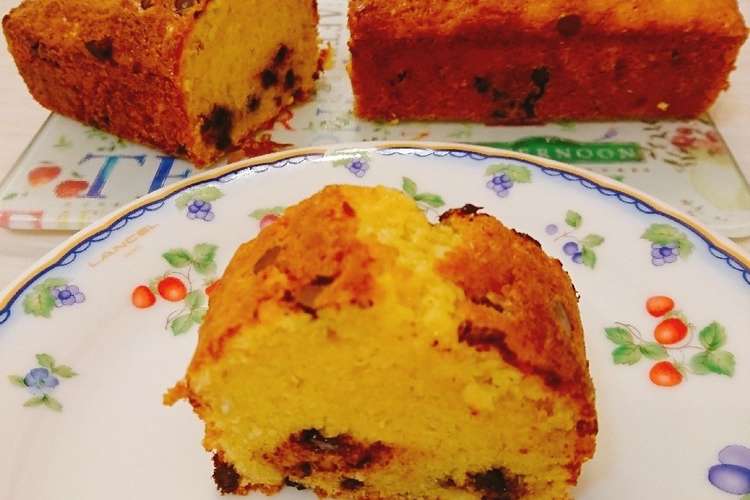 チョコチップとバターのパウンドケーキ レシピ 作り方 By チョコレートカラー クックパッド 簡単おいしいみんなのレシピが358万品