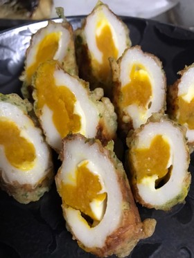 かぼちゃ竹輪の磯辺揚げ