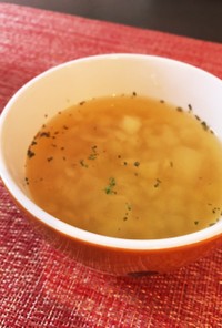 たまねぎと枝豆のコンソメスープ