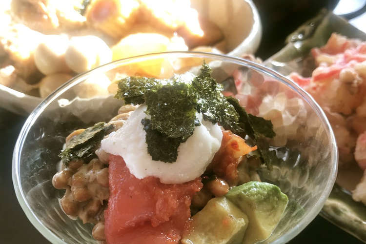 アボカド納豆パフェ風 レシピ 作り方 By はーたんのおっかさん クックパッド 簡単おいしいみんなのレシピが357万品