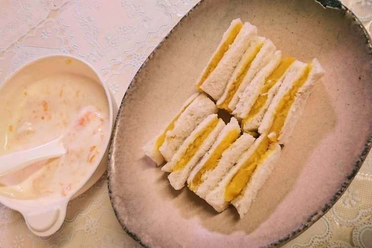 離乳食後期 材料２つで 焼き芋サンド レシピ 作り方 By Toshimasu クックパッド 簡単おいしいみんなのレシピが354万品