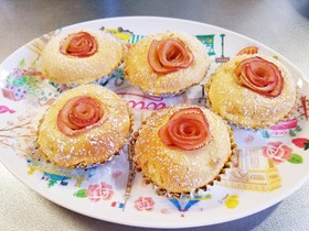 薔薇のりんごケーキ