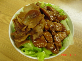 お手軽♪豚2種丼